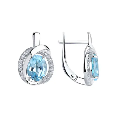 серьги из серебро