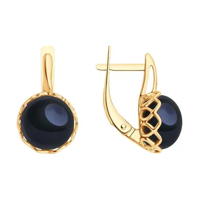 Серьги из золочёного серебра с жемчугом из серебро