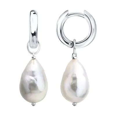 Серьги из серебра с жемчугом из серебро