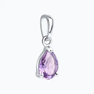 Подвеска из серебра с аметистом из серебро