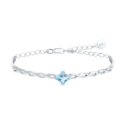 Браслет из серебра с топазом из серебро