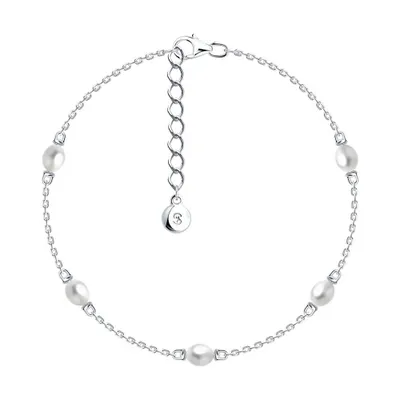 Браслет из серебра с жемчугом из серебро