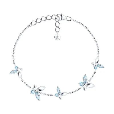 Браслет из серебра с топазами из серебро