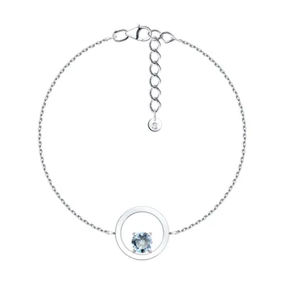 Браслет из серебра с топазом из серебро