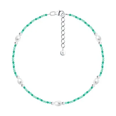 Браслет из серебра с полудрагоценными вставками из серебро