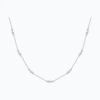 Колье из серебра с жемчугом из серебро
