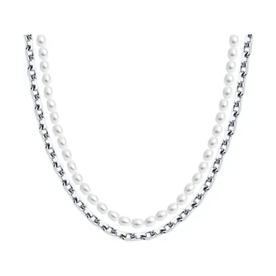 Колье из серебра с жемчугом из серебро