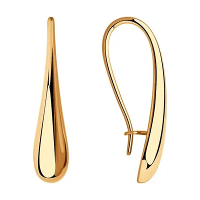 Серьги из золочёного серебра из серебро