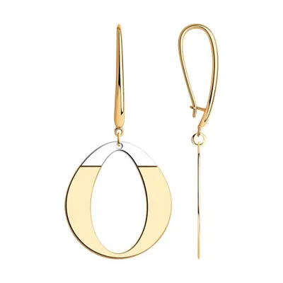 Серьги из золочёного серебра из серебро