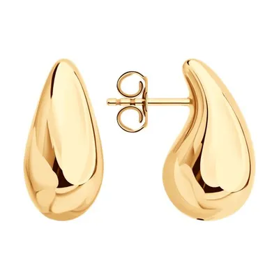 Серьги из золочёного серебра из серебро