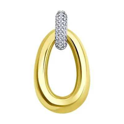 Подвеска из золочёного серебра с фианитами из серебро