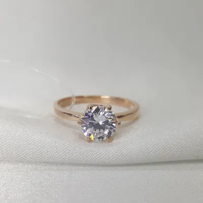 Помолвочное кольцо из позолоченного серебра из серебро