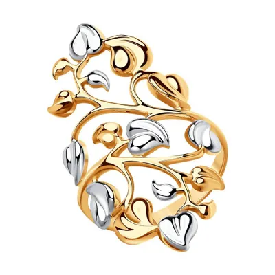 Позолоченное кольцо из серебра из серебро