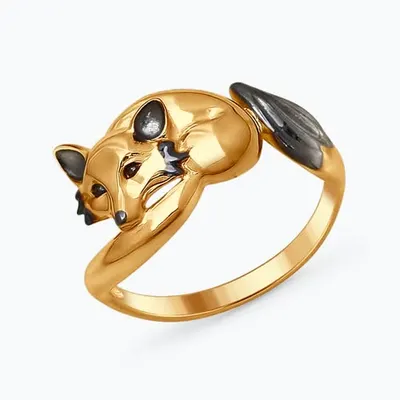 Кольцо из золочёного серебра из золочение розовое