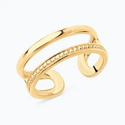 Кольцо на фалангу из золочёного серебра из золочение розовое