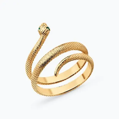 Кольцо из золочёного серебра с фианитами из золочение розовое