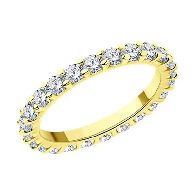 Кольцо из серебра с фианитами из серебро