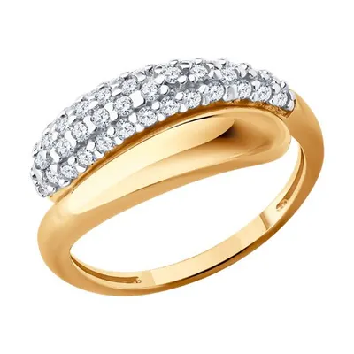 Кольцо из серебра с фианитами из серебро