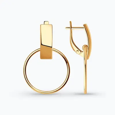 Серьги из золоченого серебра из серебро