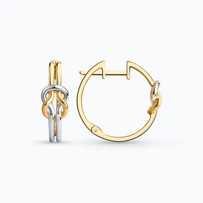 Серьги из золочёного серебра из серебро