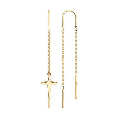 Серьги из золоченого серебра из серебро