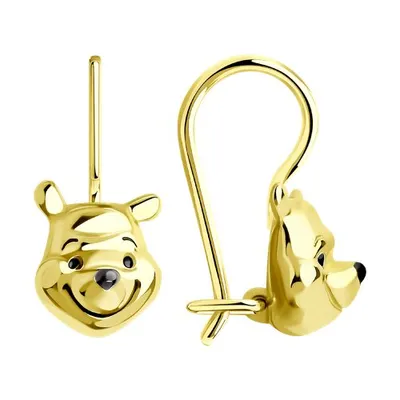 Серьги из золочёного серебра с эмалью из серебро