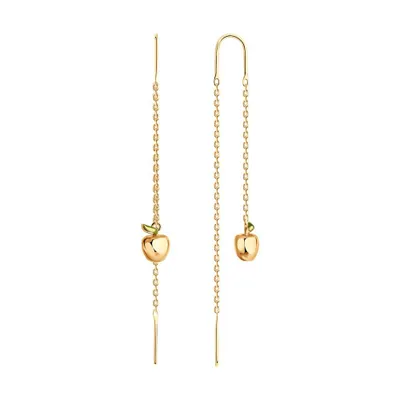 Серьги из золочёного серебра с эмалью из серебро