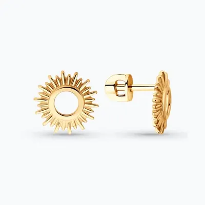 Серьги из позолоченного серебра из серебро