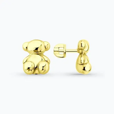 Серьги из золочёного серебра из серебро