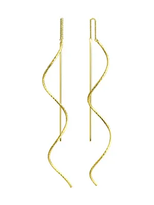 Серьги из золочёного серебра из серебро