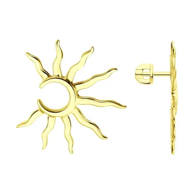 Серьги из золоченого серебра из серебро