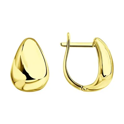 Серьги из золоченого серебра из серебро