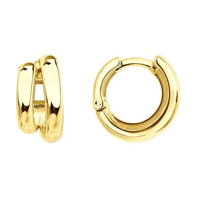 Серьги из золочёного серебра из серебро