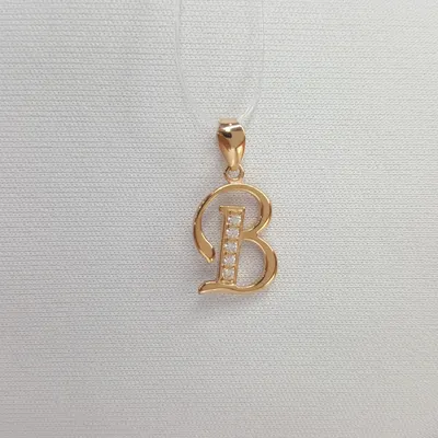 Подвеска из золочёного серебра с фианитами из серебро