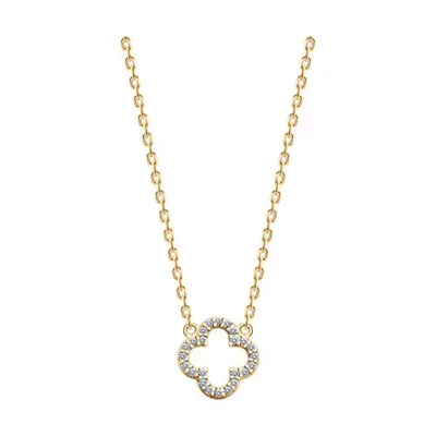 Колье из золочёного серебра с фианитами из серебро