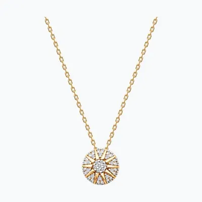 Колье из золочёного серебра с фианитами из серебро