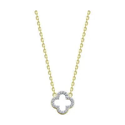 Колье из золоченого серебра с фианитами из серебро