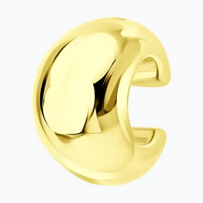 Серьга из золочёного серебра из золочение желтое