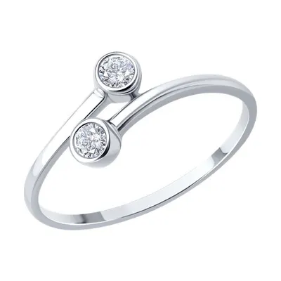 Кольцо из серебра с фианитами из серебро