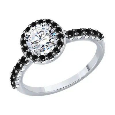 Кольцо из серебра с фианитами из серебро