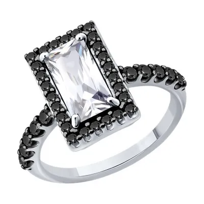 Кольцо из серебра с фианитами из серебро