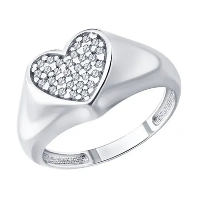 Кольцо из серебра с фианитами из серебро