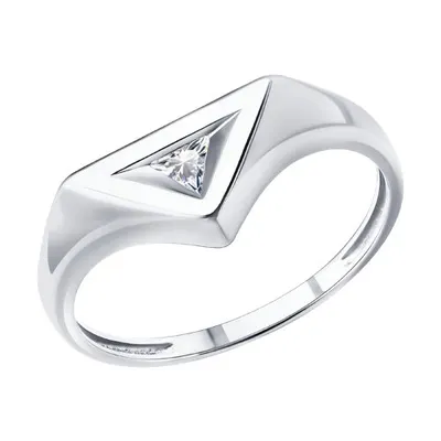 Кольцо из серебра с фианитом из серебро