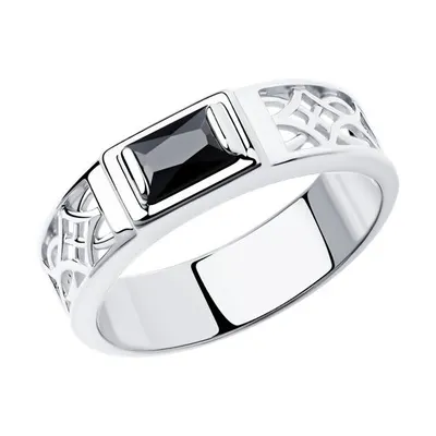 Кольцо из серебра с фианитом из серебро