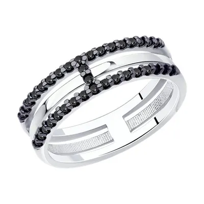 Кольцо из серебра с фианитами из серебро