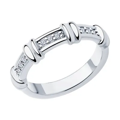 Кольцо из серебра с фианитами из серебро