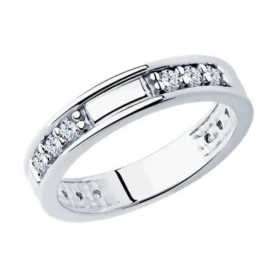 Кольцо из серебра с фианитами из серебро