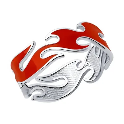 Кольцо из серебра с эмалью из серебро