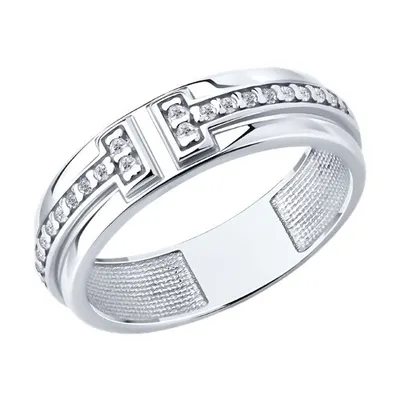 Кольцо из серебра с фианитами из серебро