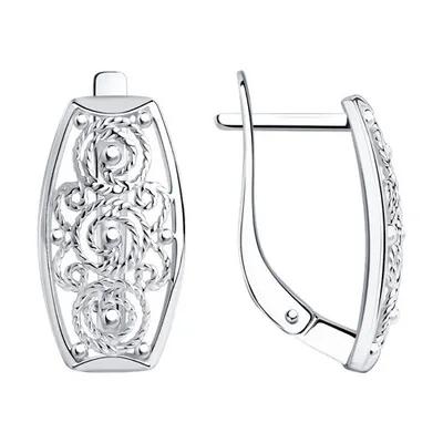 Серьги из серебра из серебро